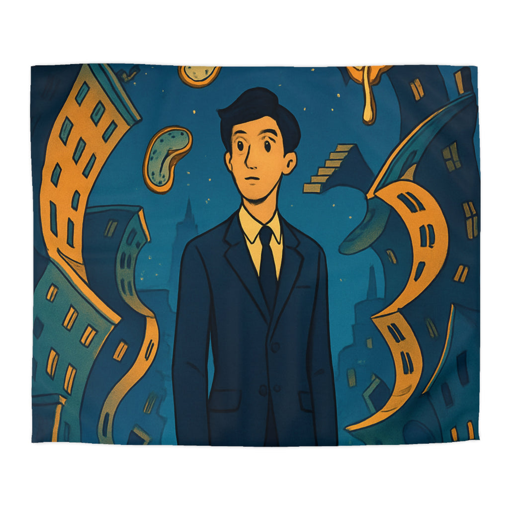 Housse de Couette Microfibre Motif Créatif Original Style Contemporain Chambre Élégante