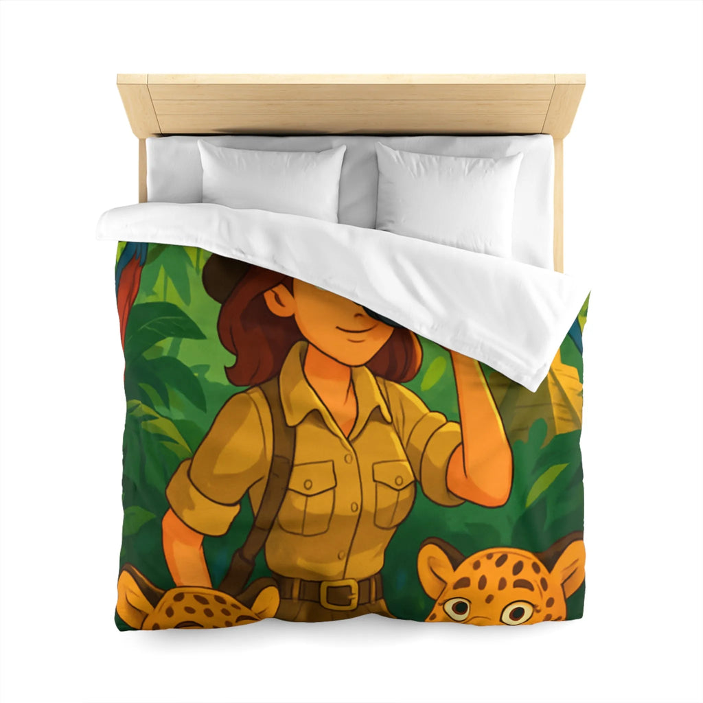 Exploration tropicale avec perroquets et jaguars dans la jungle luxuriante et mystérieuse