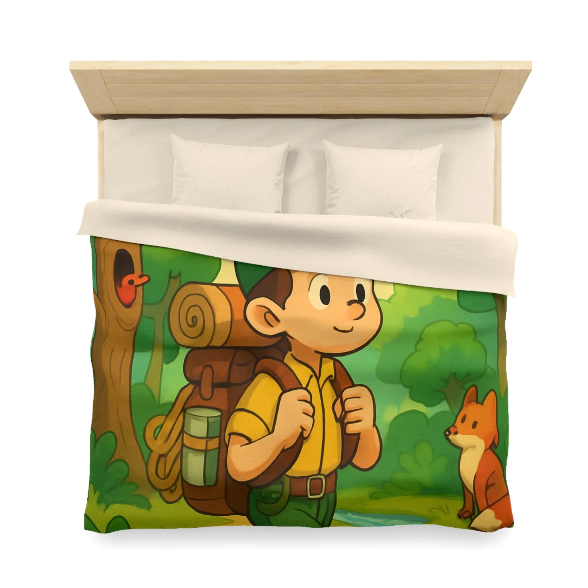 Housse de Couette Enfant Forêt Aventure Animaux Ciel Rêveur Exploration Nature