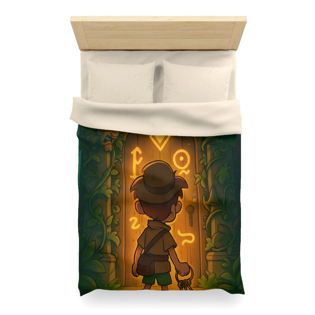 Explorez l'univers enchanté avec cette housse de couette magique et mystérieuse pour enfants