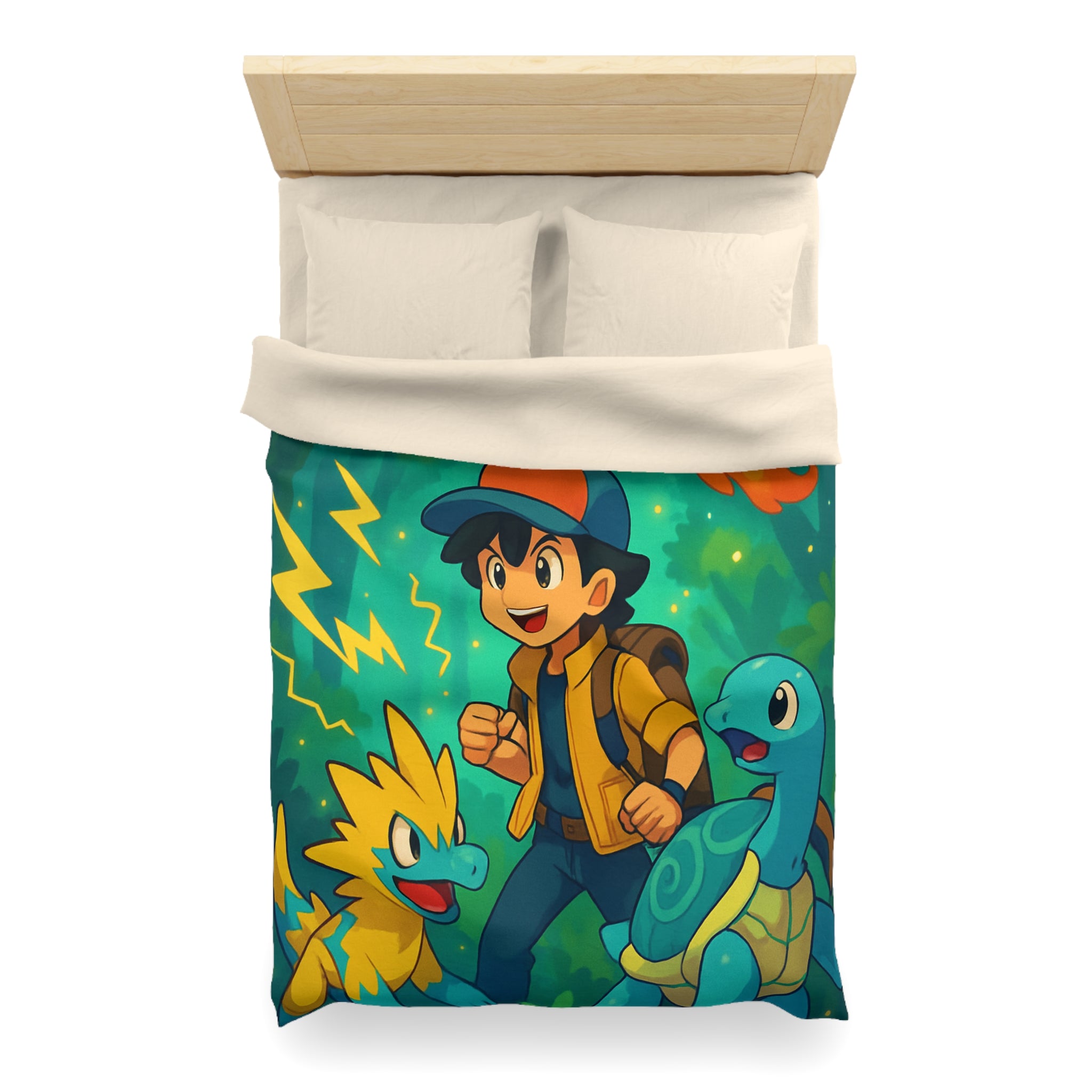 Housse de Couette Microfibre Motif Créatif Original Style Contemporain Chambre Élégante