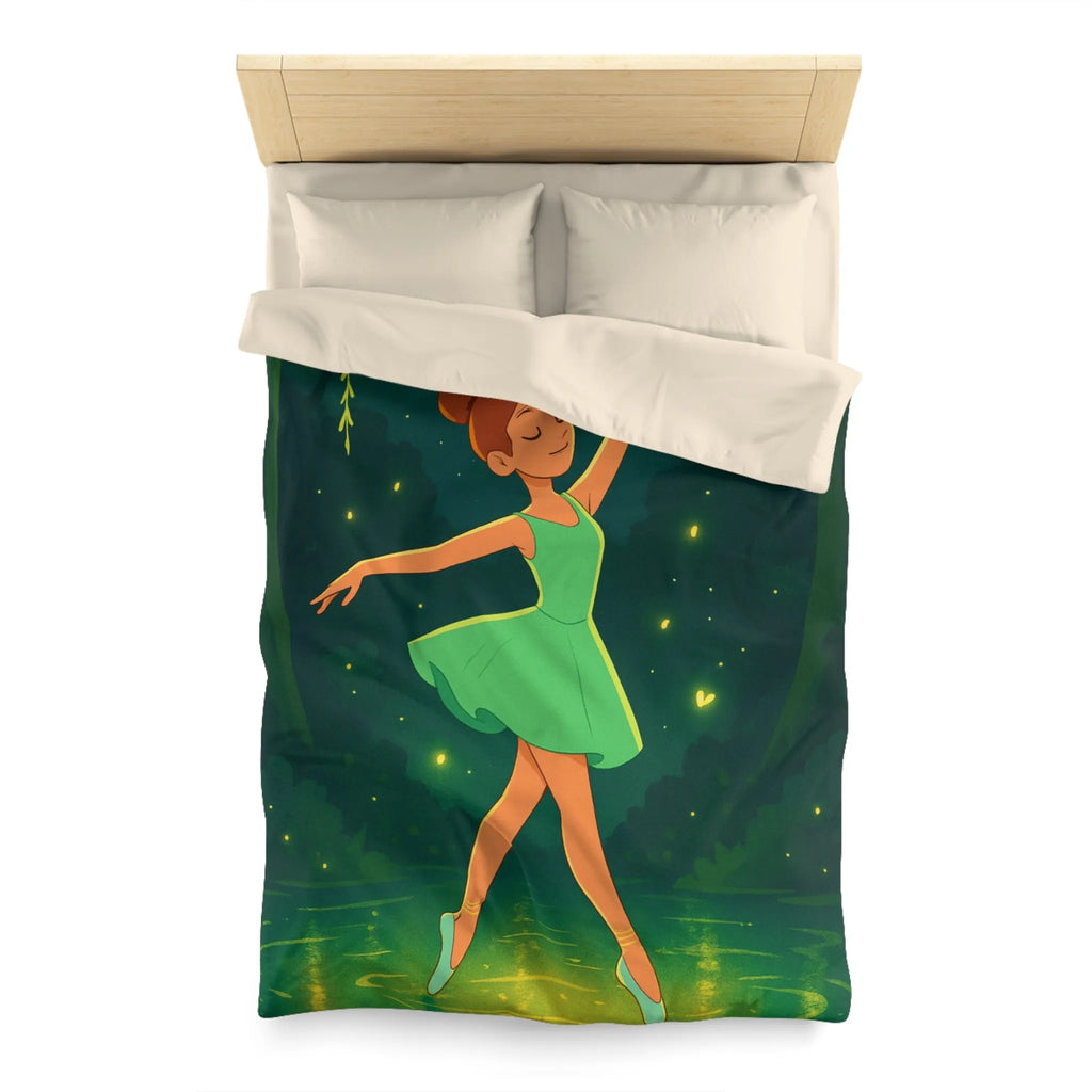 Housse de couette danseuse élégante forêt magique avec lucioles féeriques illuminées