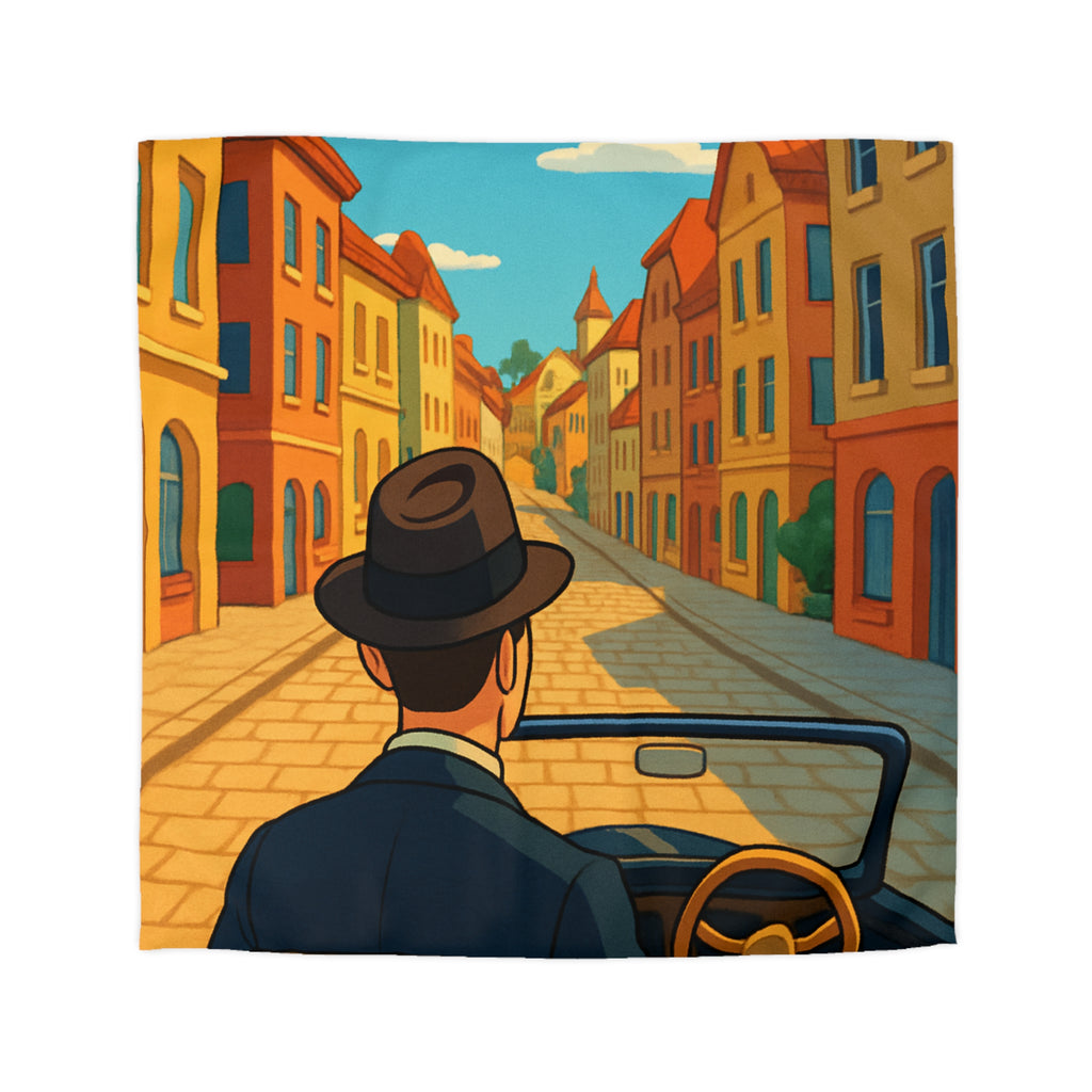 Housse de Couette Microfibre Motif Créatif Original Style Contemporain Chambre Élégante