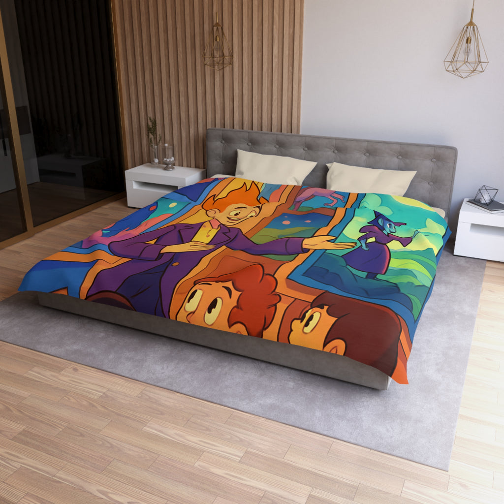 Housse de Couette Microfibre Motif Créatif Original Style Contemporain Chambre Élégante