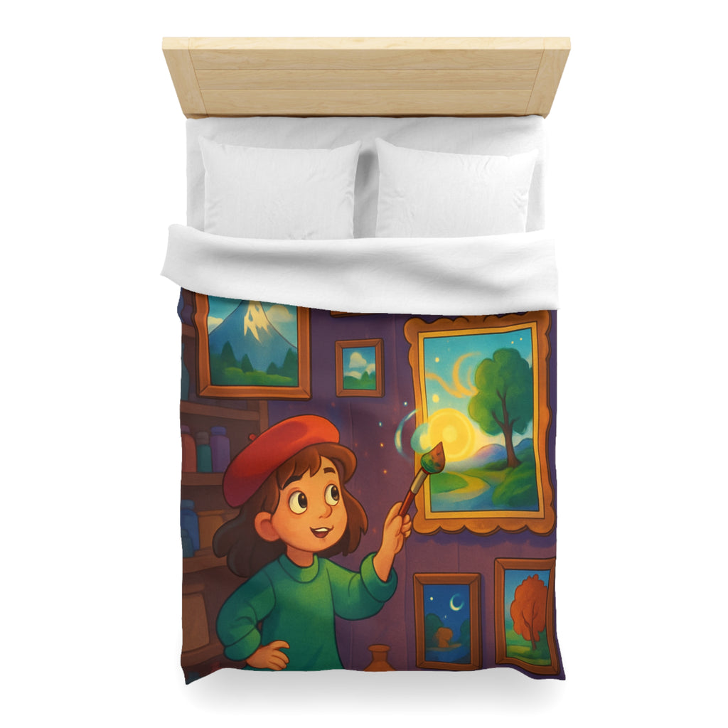 Housse de Couette Microfibre Illustration Unique Design Moderne Décoration Intérieure Raffinée