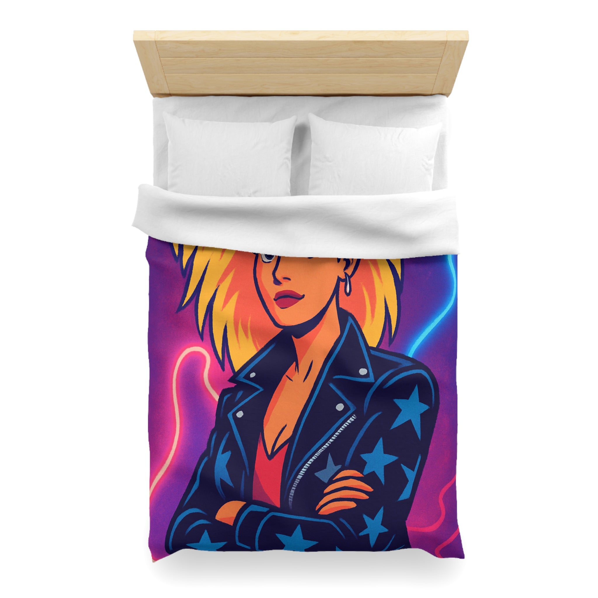 Housse de Couette Microfibre Design Artistique Moderne Décoration Chambre Confort Premium