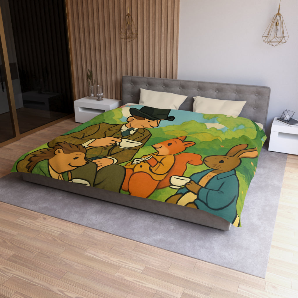 Housse de Couette Microfibre Design Artistique Moderne Décoration Chambre Confort Premium