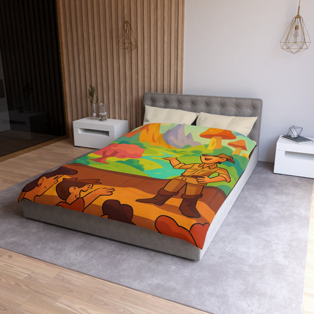 Housse de Couette Microfibre Illustration Unique Design Moderne Décoration Intérieure Raffinée