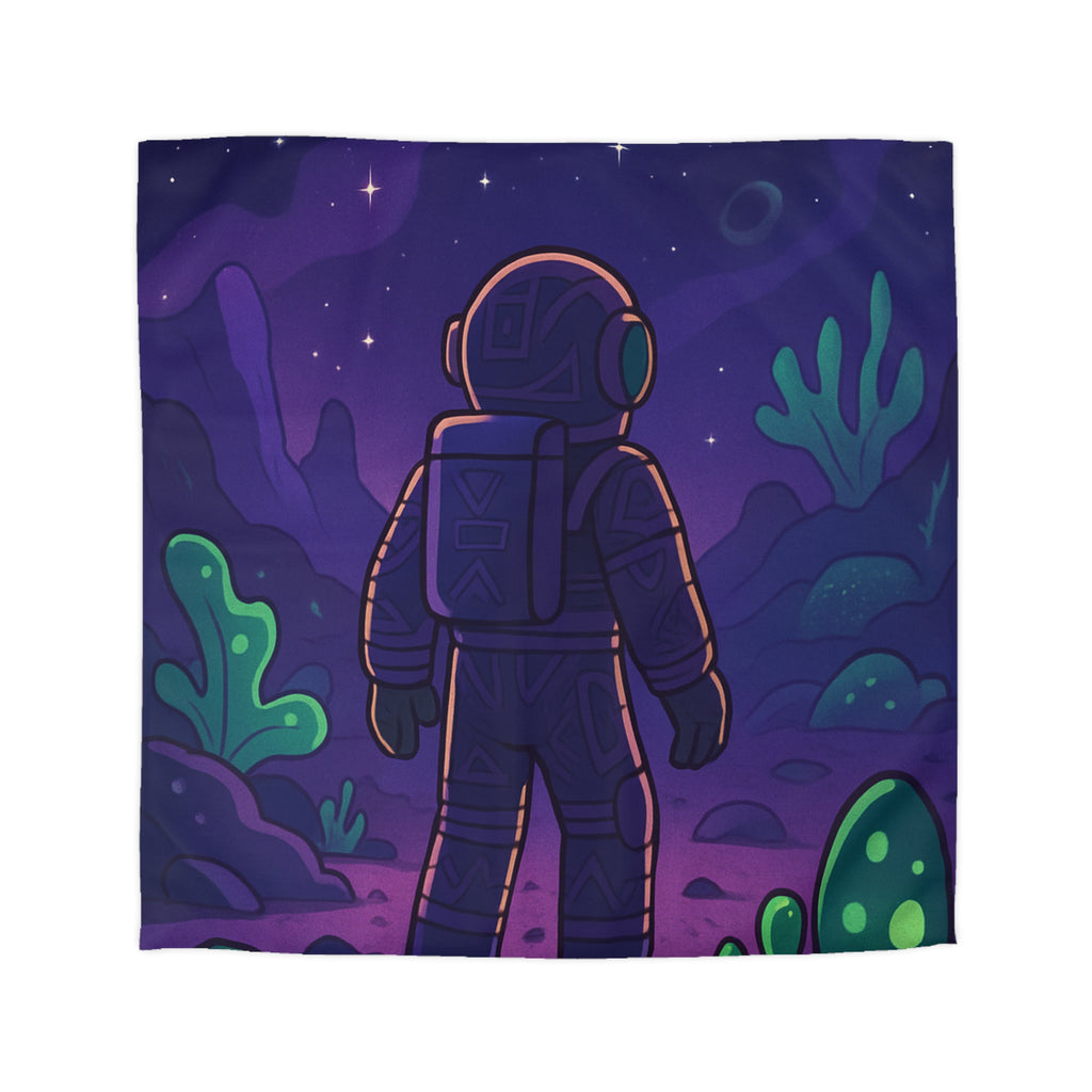 Plongée Onirique dans l'Espace: Astronaute Explorant Paysage Stellaire Céleste et Mystérieux