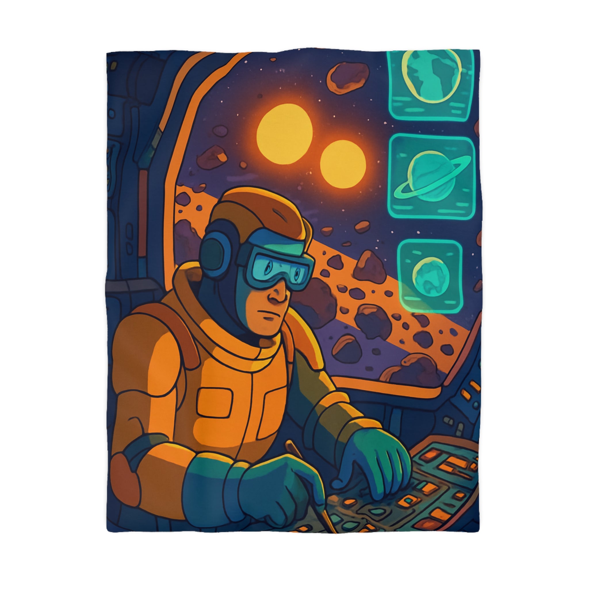 Housse de Couette Microfibre Illustration Unique Design Moderne Décoration Intérieure Raffinée