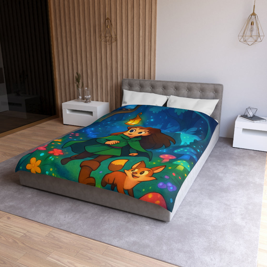 Housse de Couette Microfibre Design Artistique Moderne Décoration Chambre Confort Premium