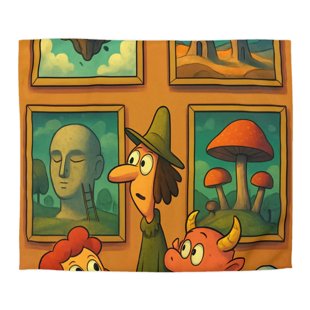 Housse de Couette Magique avec Paysages Oniriques et Personnages Enchantés pour Chambre de Rêve