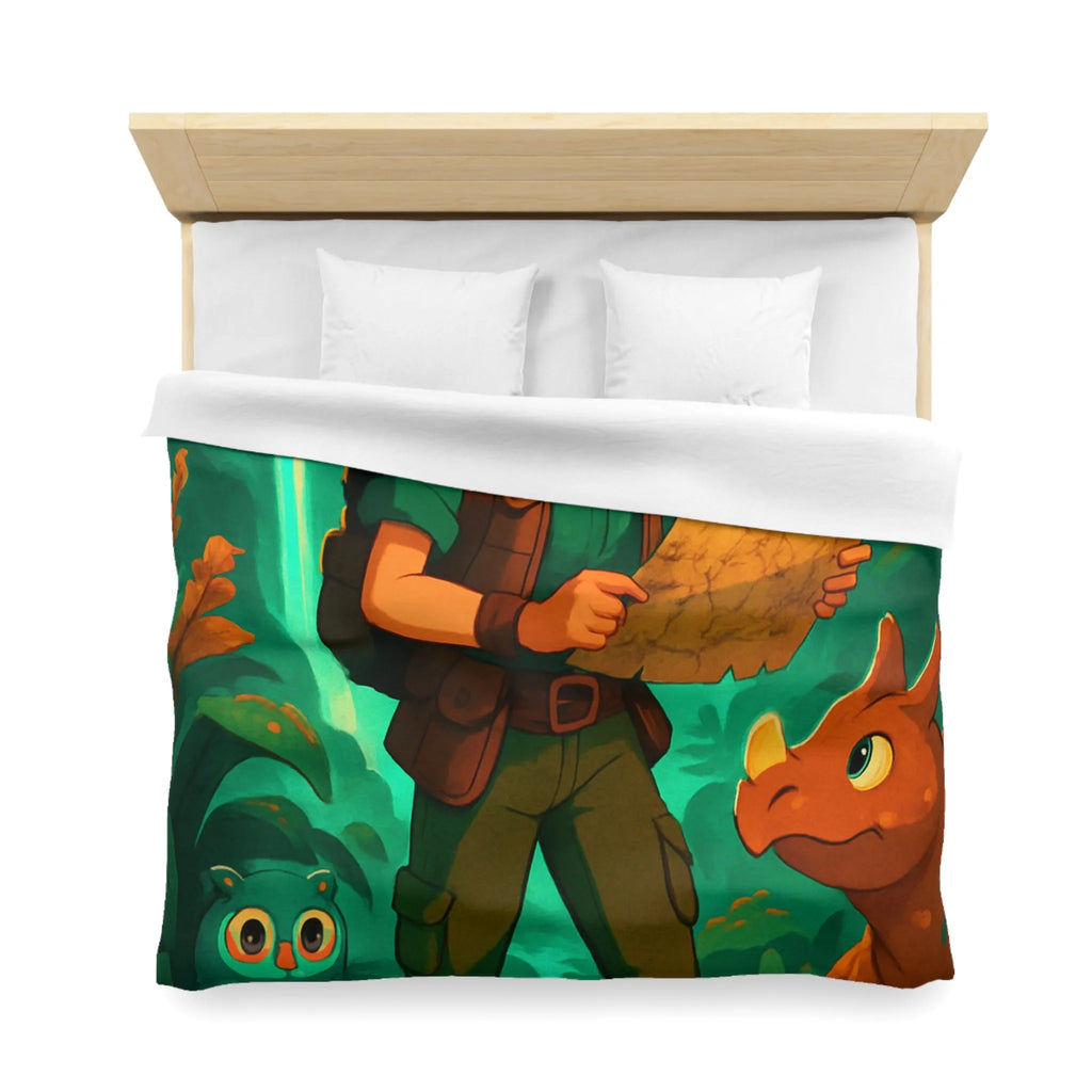 Aventure Enchantée: Enfant Voyageur, Animaux Magiques, Carte Mystérieuse, Forêt Lumineuse, Cascade Sereine