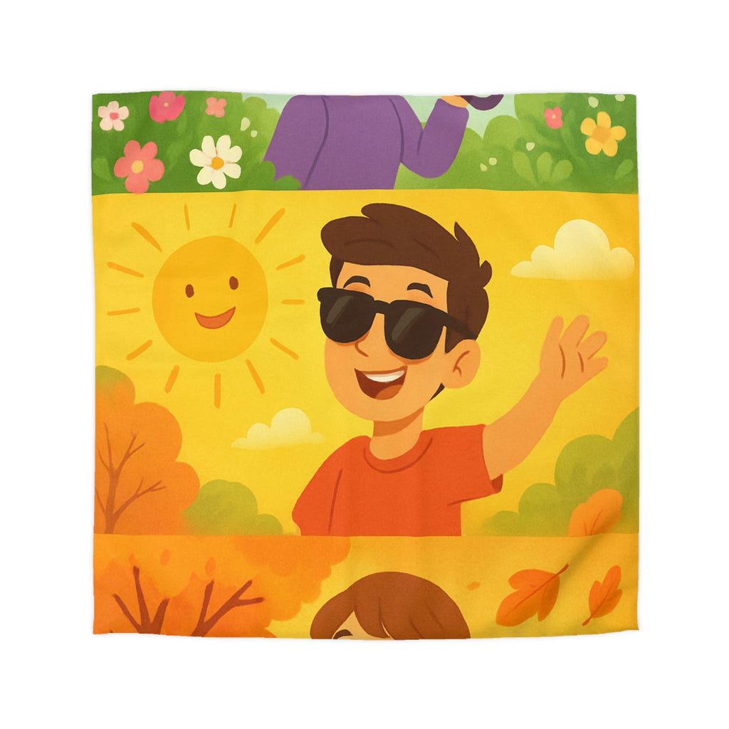 Housse de Couette Microfibre Design Artistique Moderne Décoration Chambre Confort Premium