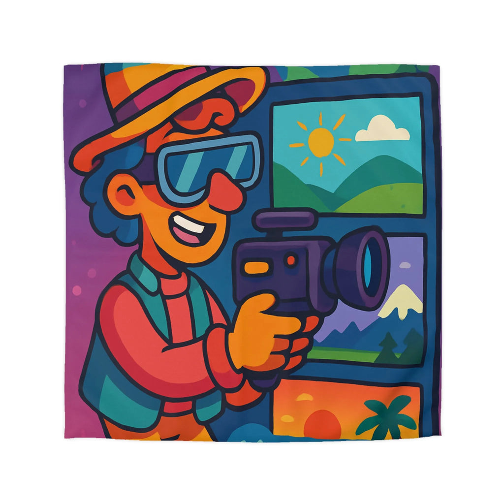 Housse de Couette Microfibre Art Graphique Contemporain Style Décoratif Chambre Tendance