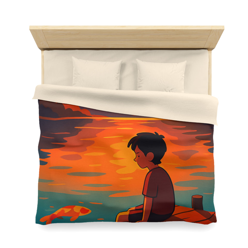 Housse de Couette Microfibre Design Artistique Moderne Décoration Chambre Confort Premium