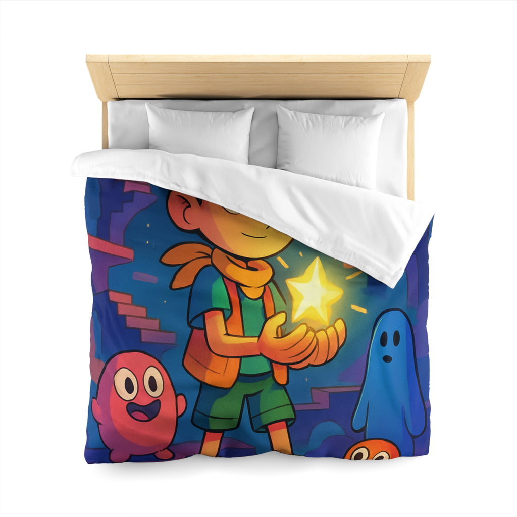 Housse de Couette Microfibre Motif Créatif Original Style Contemporain Chambre Élégante