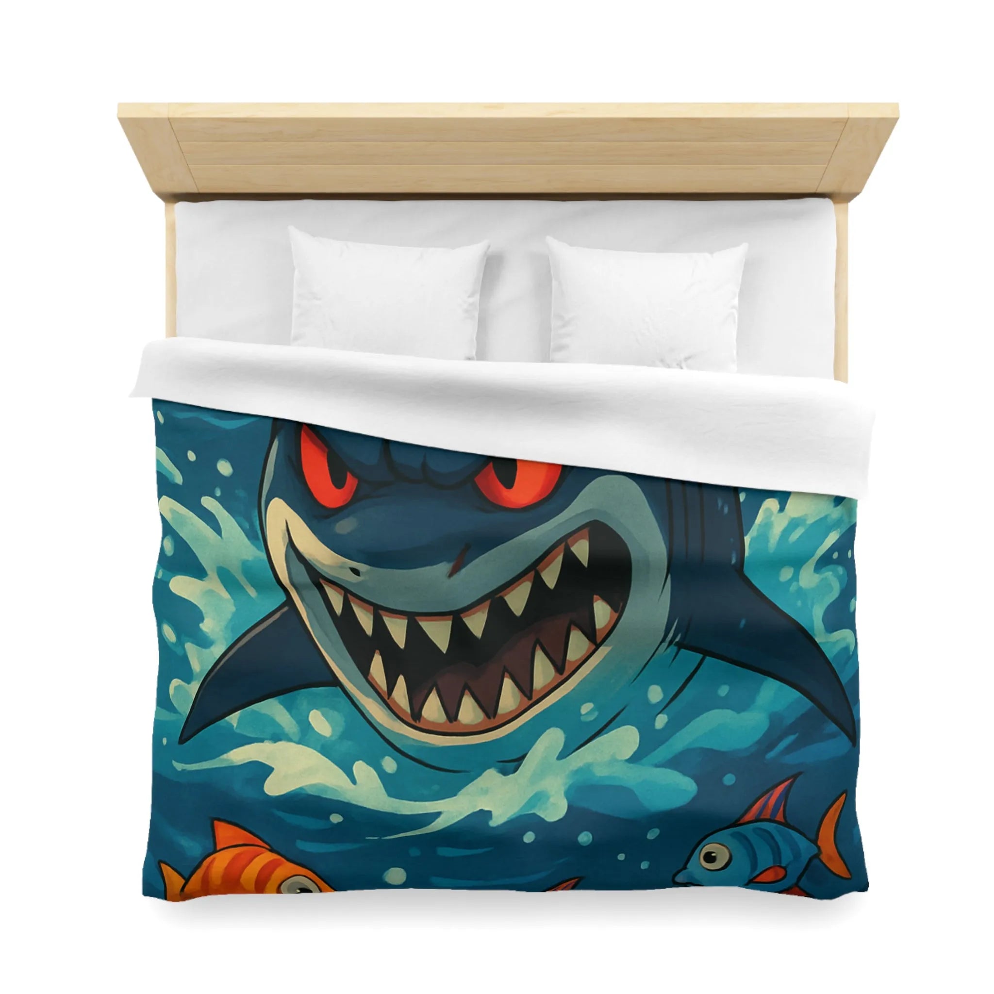 Housse de Couette Colorée aux Requins et Poissons pour Enfants Aventureux et Créatifs