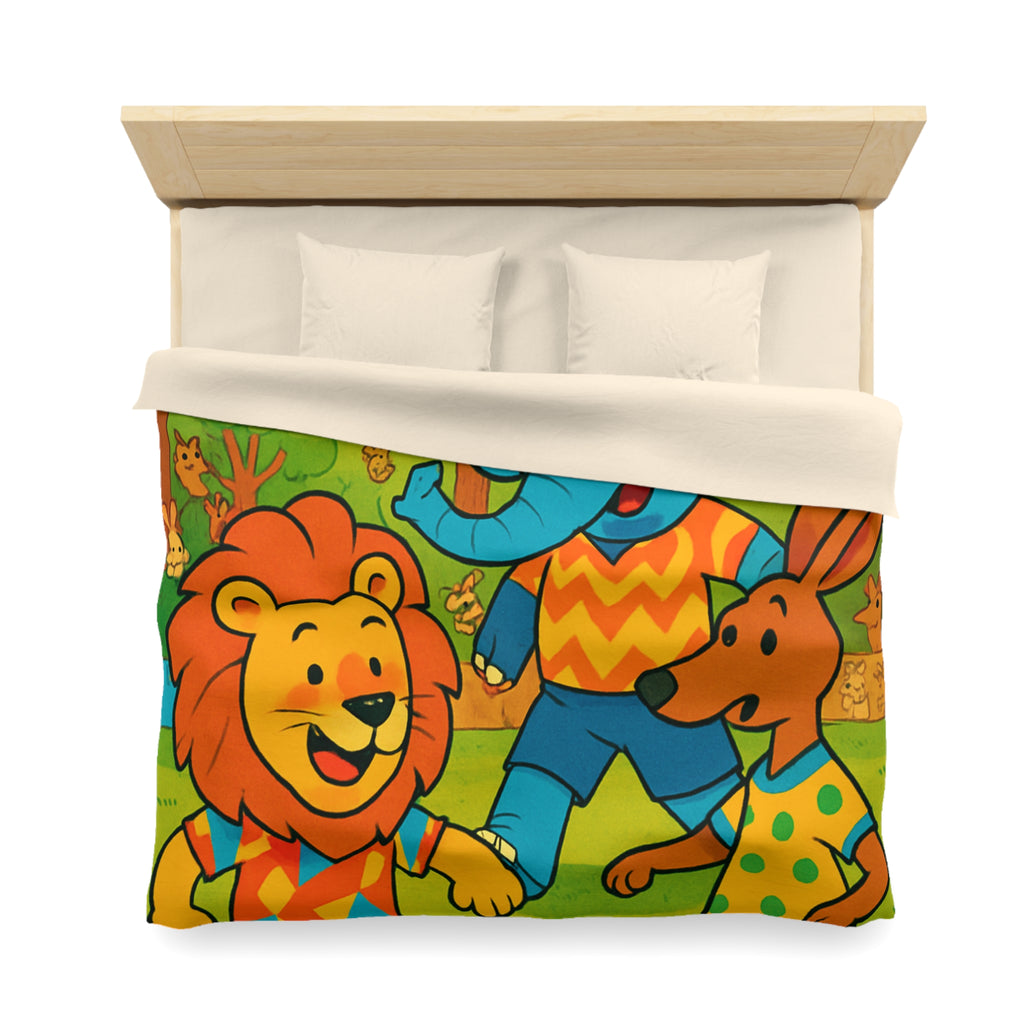 Housse de Couette Microfibre Motif Créatif Original Style Contemporain Chambre Élégante