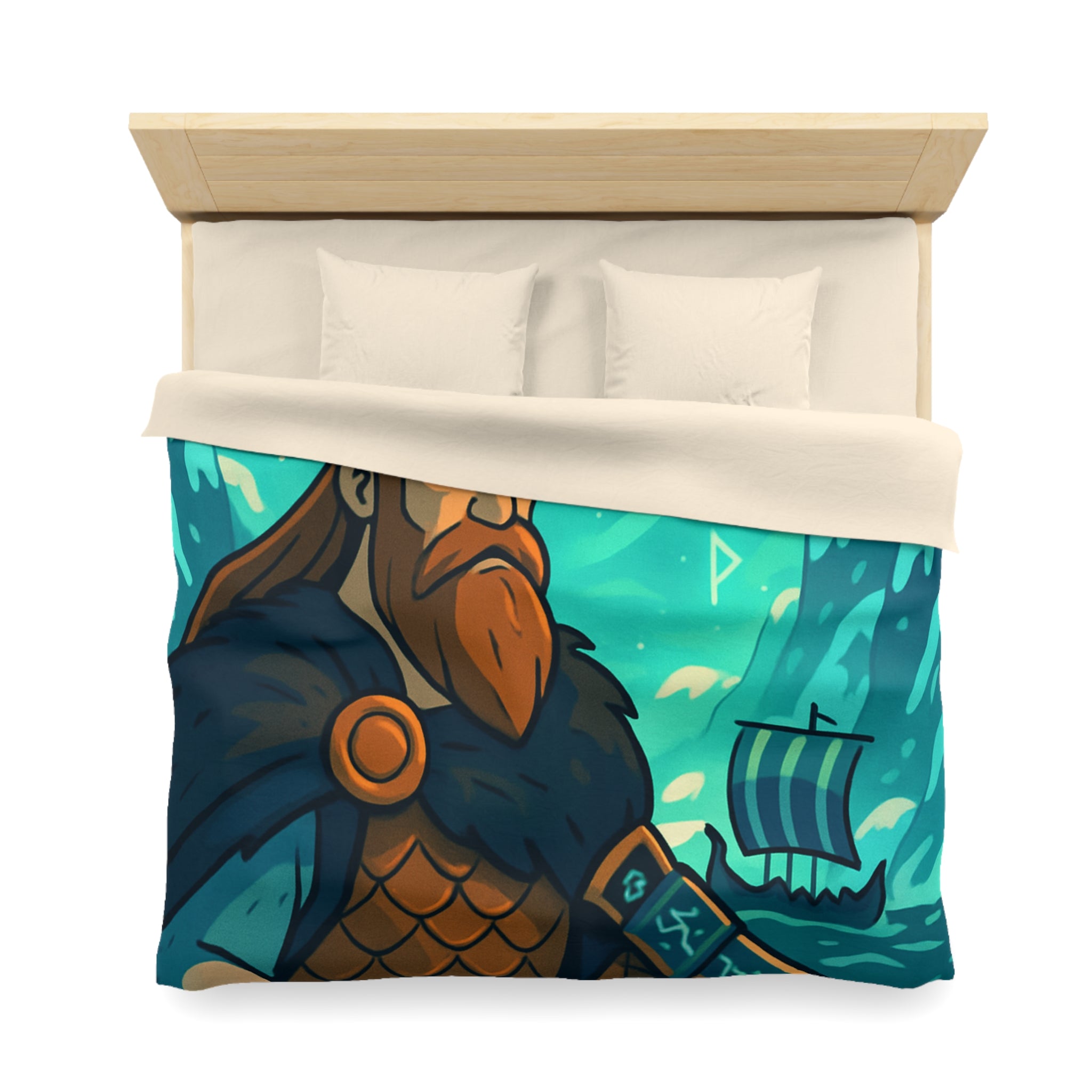 Housse de Couette Microfibre Illustration Unique Design Moderne Décoration Intérieure Raffinée