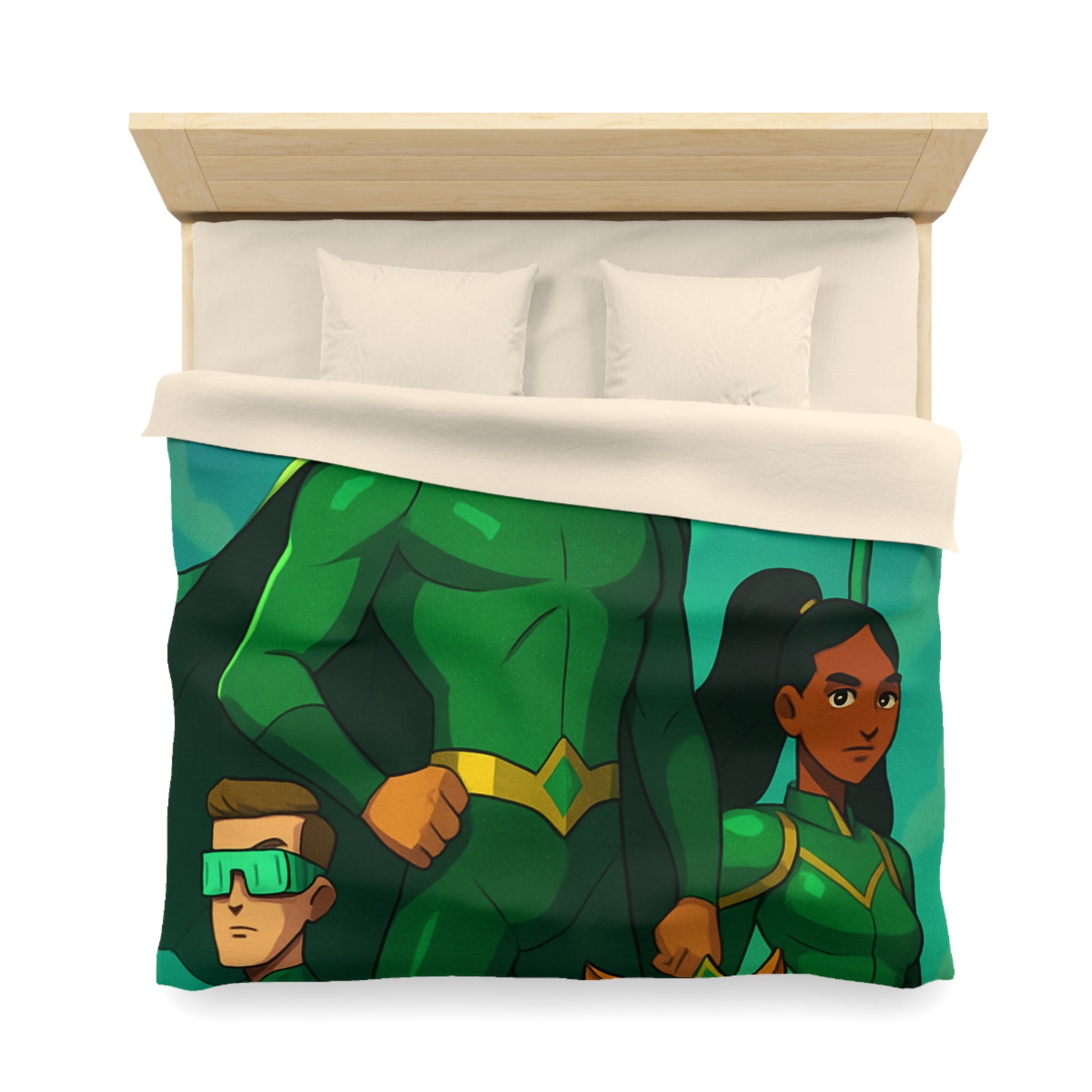 Housse de Couette Microfibre Motif Créatif Original Style Contemporain Chambre Élégante