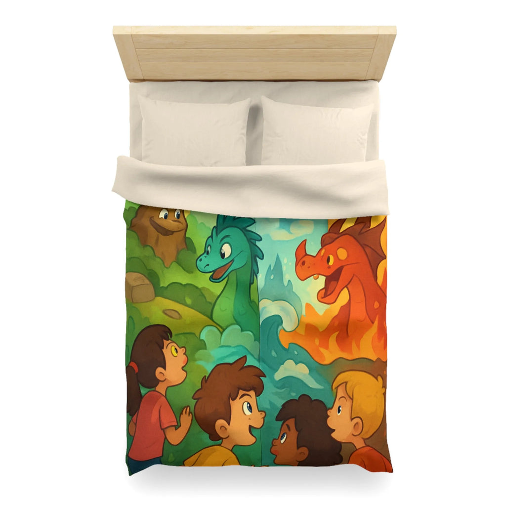 Housse de Couette Enfant Dragon Pegasus Forêt Féerie Animé Décor Magique Nature