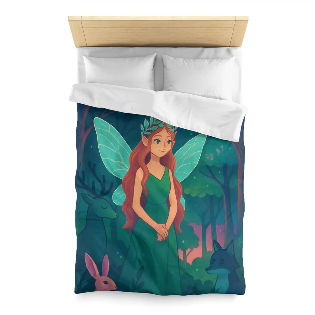 Enchantement forestier féerique avec créatures magiques pour une atmosphère de chambre paisible