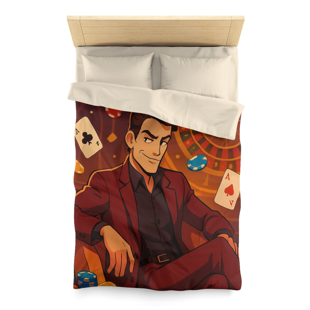 Housse de Couette Microfibre Motif Créatif Original Style Contemporain Chambre Élégante