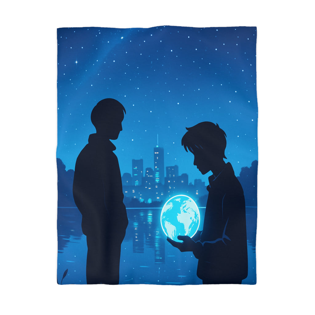 Housse de Couette Microfibre Design Artistique Moderne Décoration Chambre Confort Premium