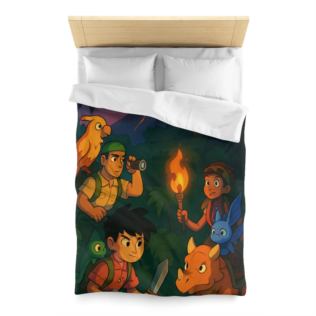 Explorez la jungle en famille avec des amis animaux et un volcan en éruption.