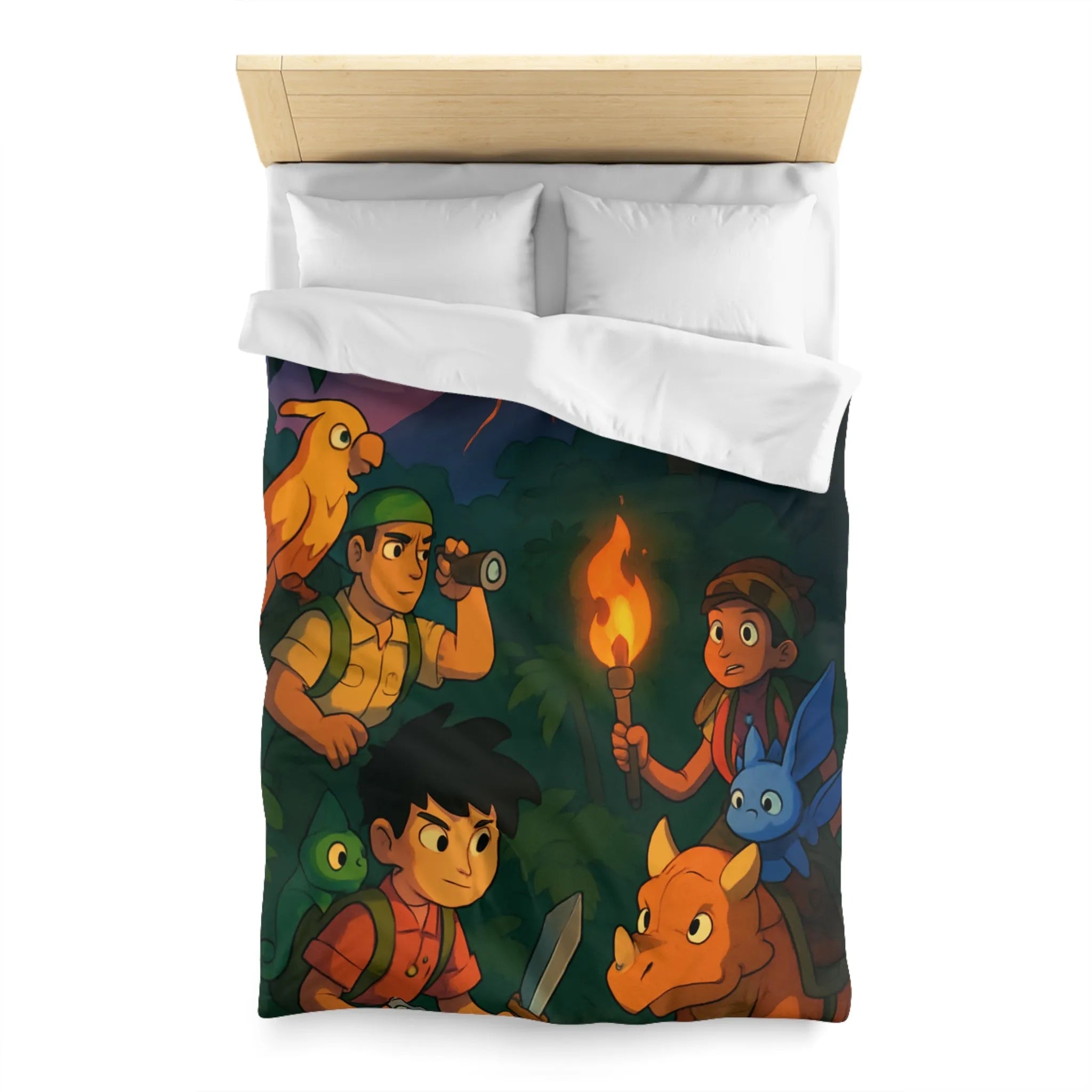 Explorez la jungle en famille avec des amis animaux et un volcan en éruption.