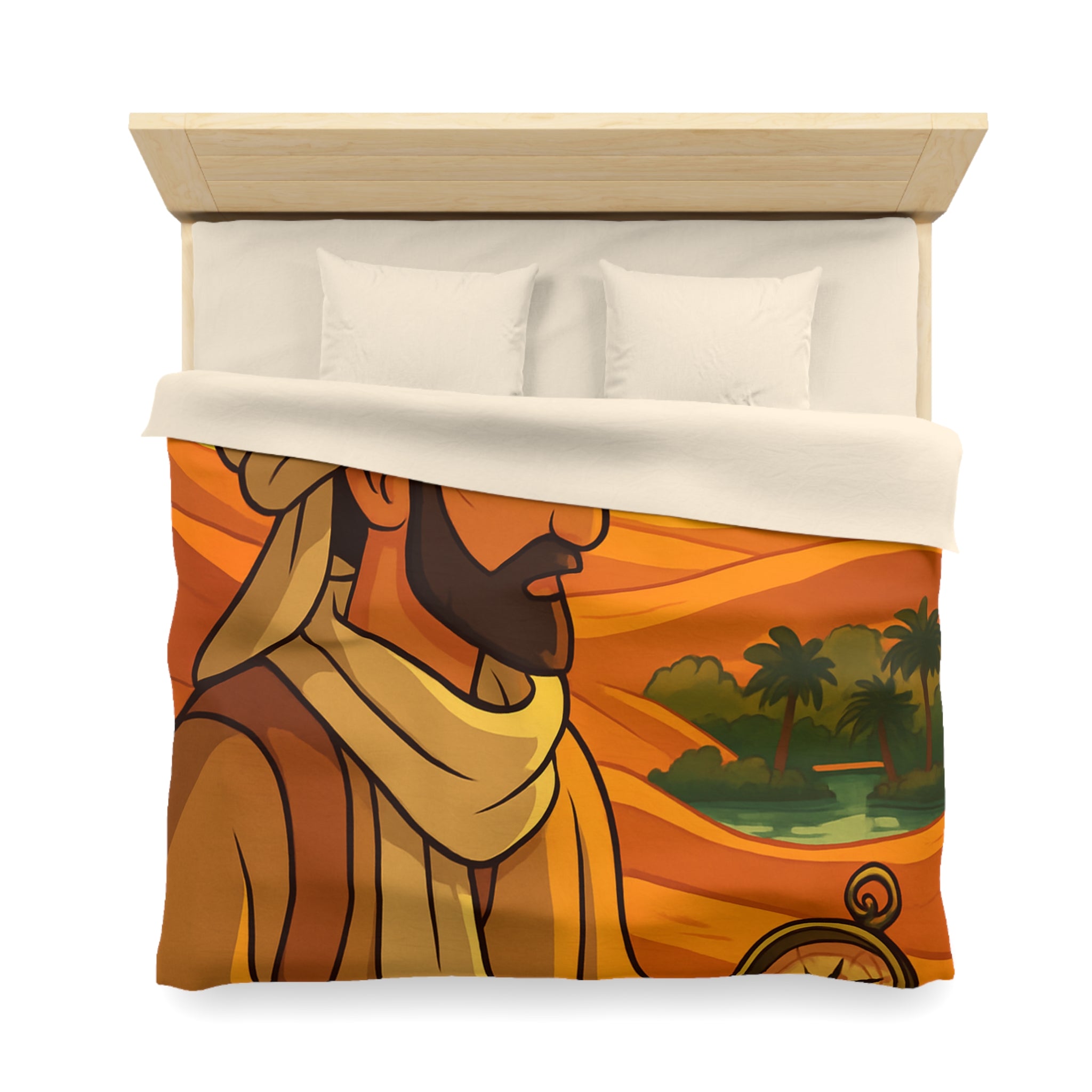 Housse de Couette Microfibre Illustration Unique Design Moderne Décoration Intérieure Raffinée