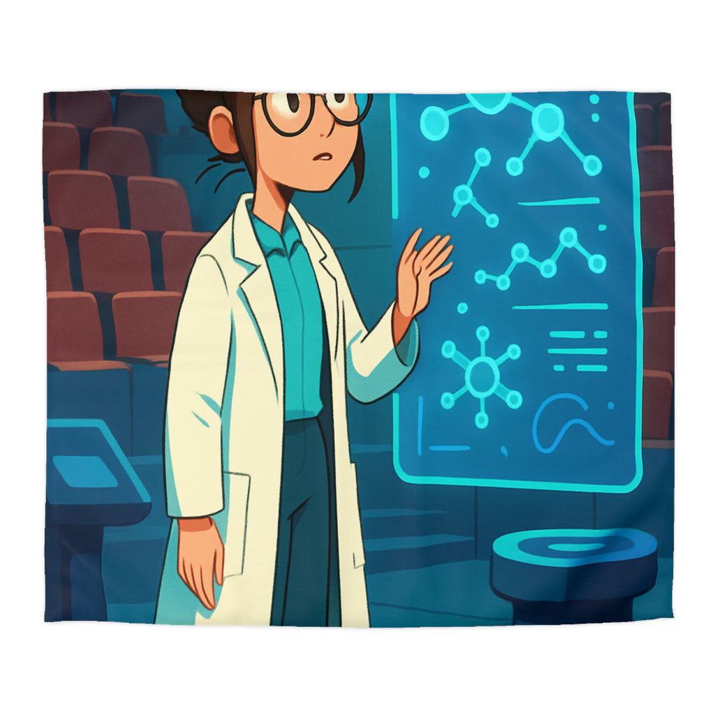 Housse de Couette Moderne avec Motif Futuriste et Design Scientifique Innovant