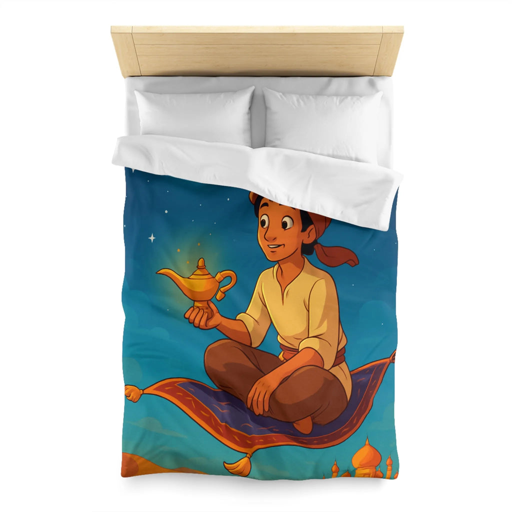 Housse de couette magique thème oriental avec tapis volant et ciel étoilé
