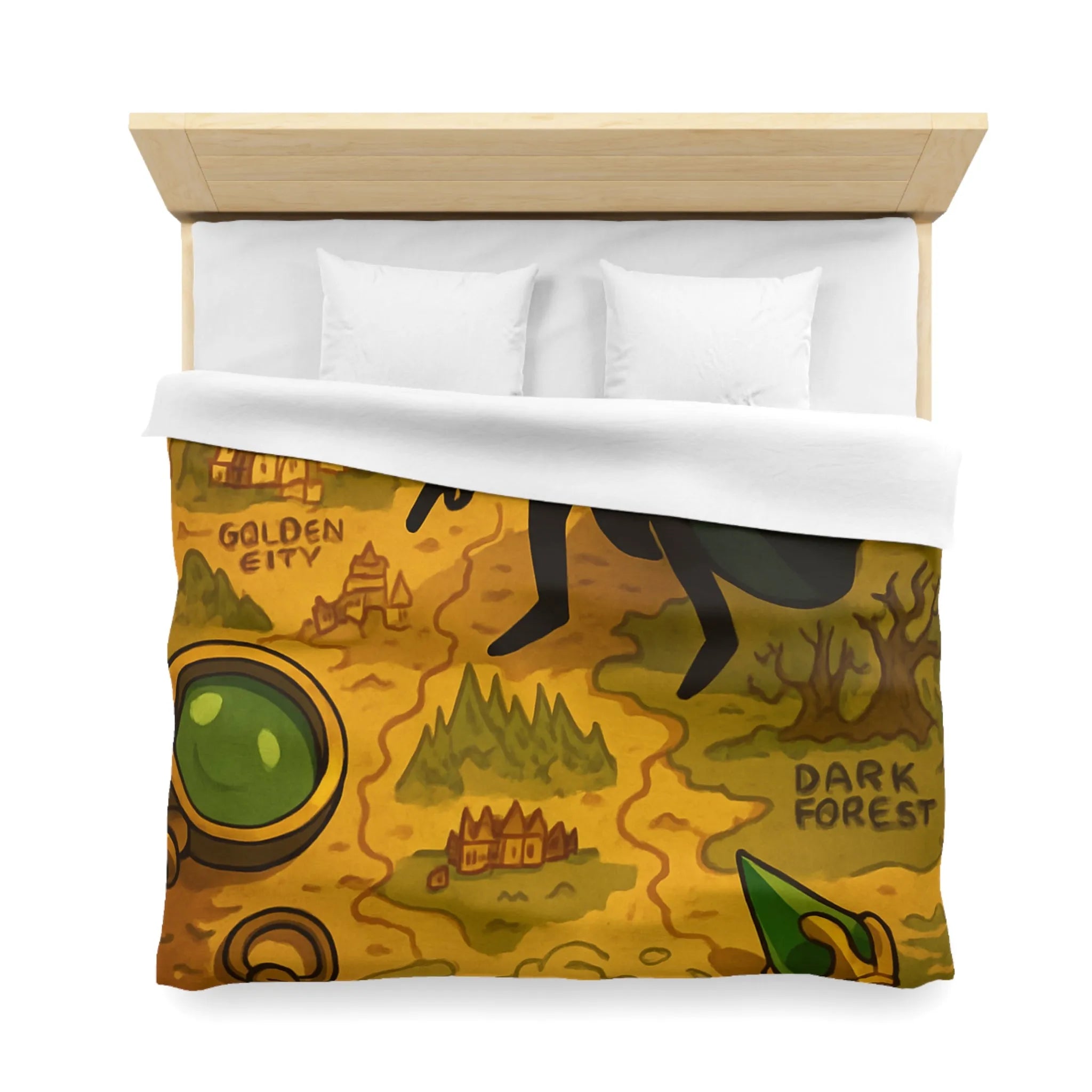 Housse de Couette Microfibre Art Graphique Contemporain Style Décoratif Chambre Tendance