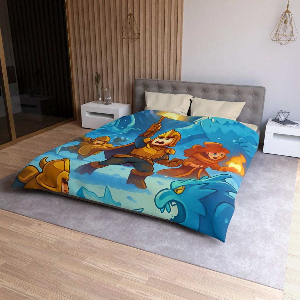 Housse de Couette Microfibre Art Graphique Contemporain Style Décoratif Chambre Tendance