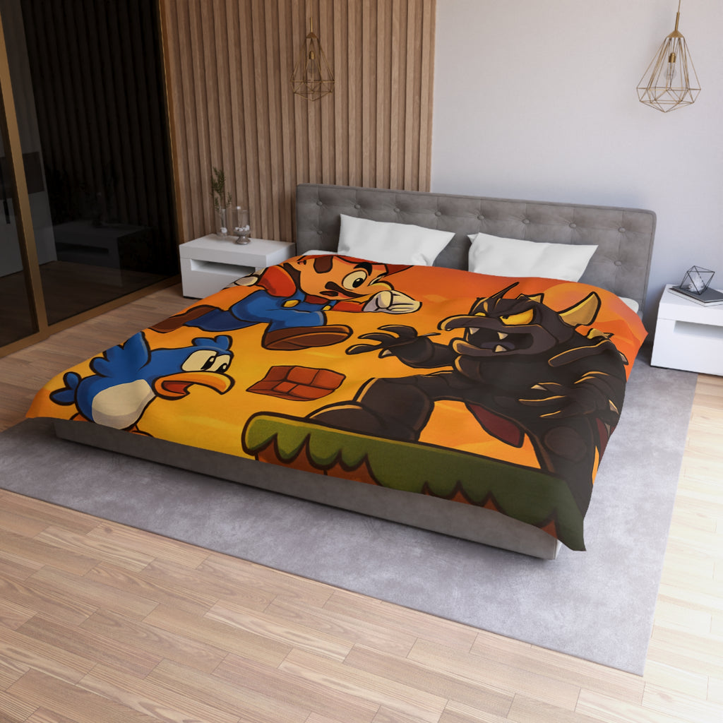 Housse de Couette Microfibre Motif Créatif Original Style Contemporain Chambre Élégante