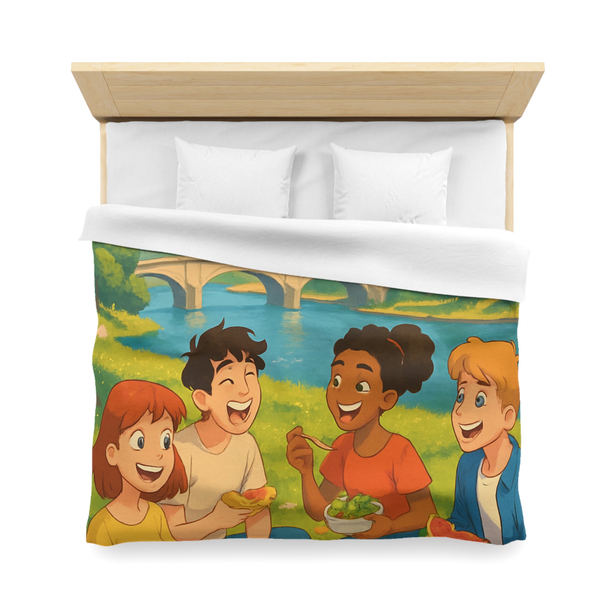 Housse de Couette Microfibre Motif Créatif Original Style Contemporain Chambre Élégante