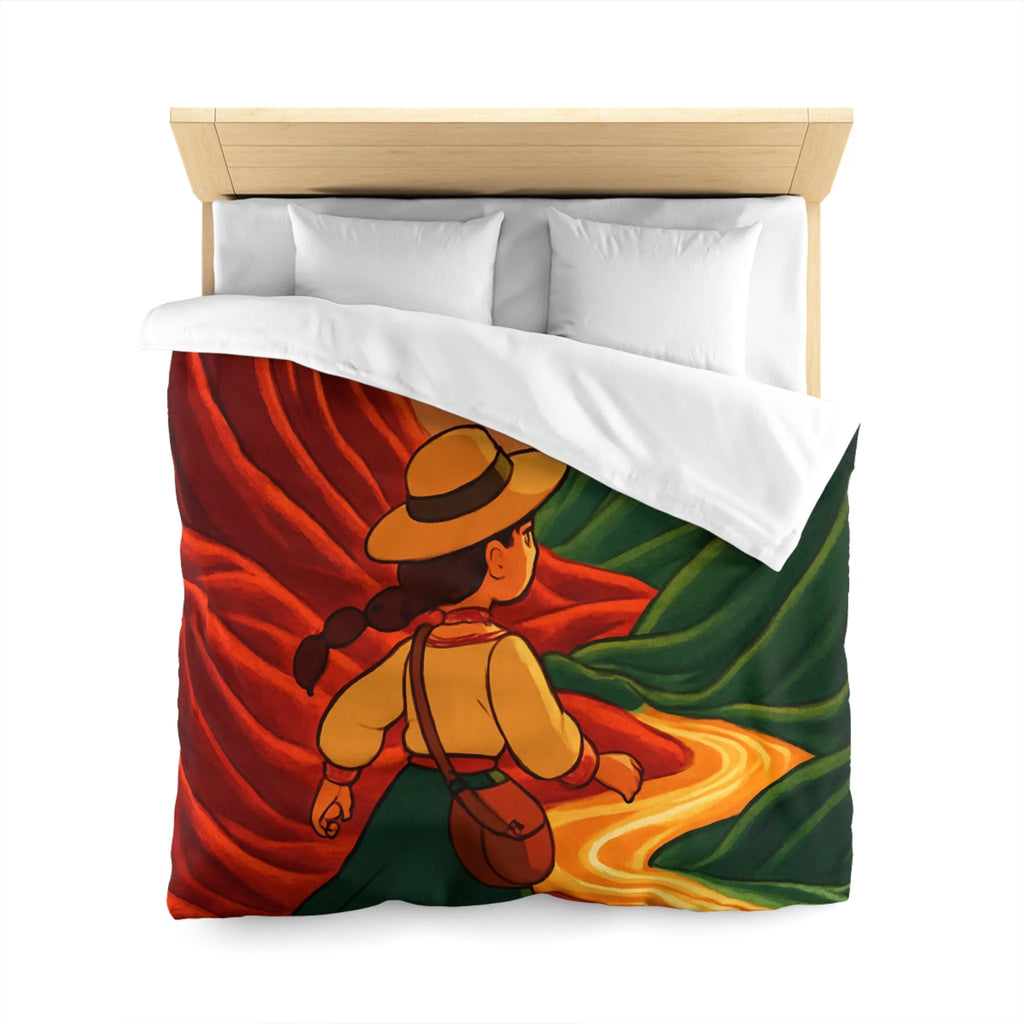 Housse de Couette Microfibre Art Graphique Contemporain Style Décoratif Chambre Tendance