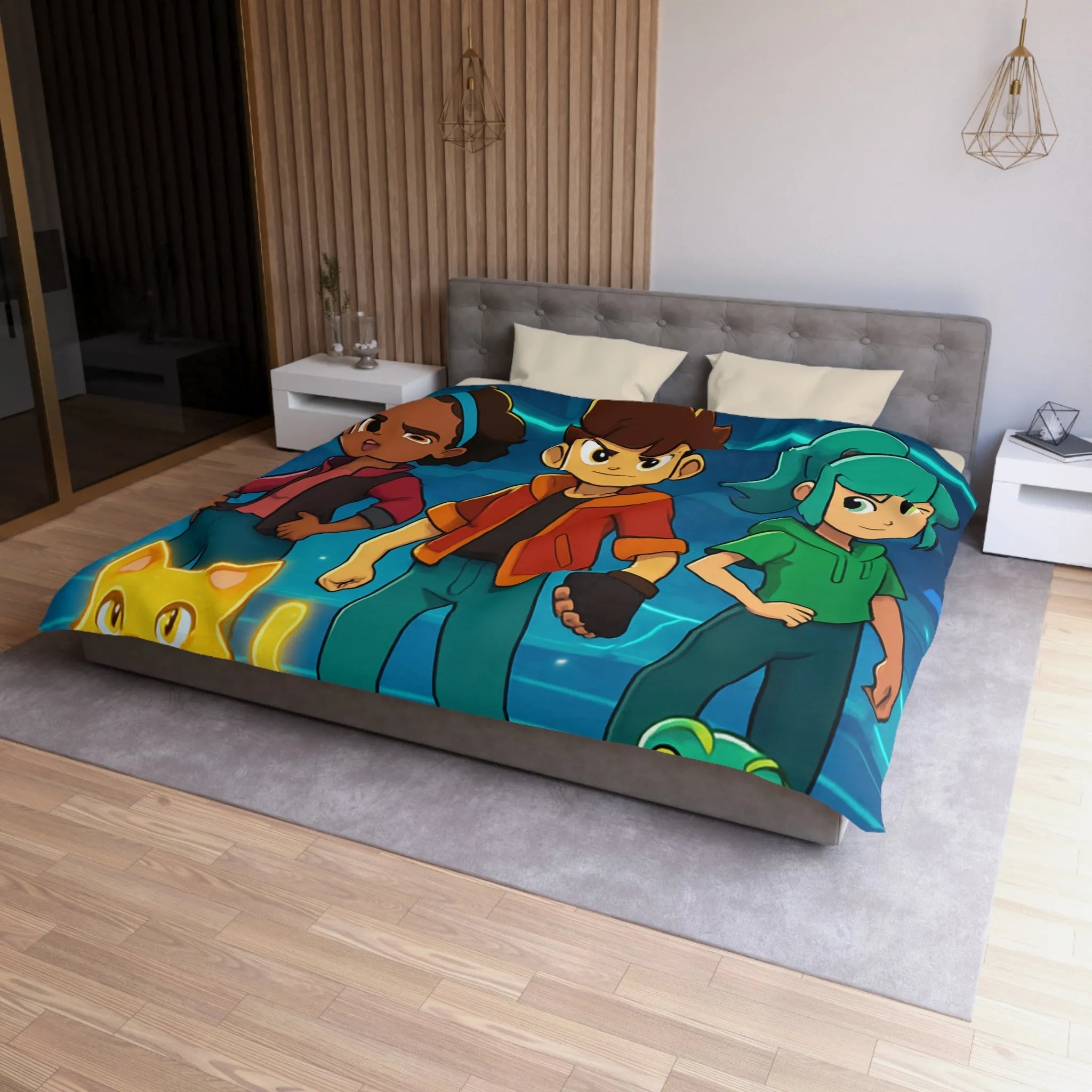 Housse de Couette Microfibre Création Artistique Moderne Design Exclusif Décoration Chambre