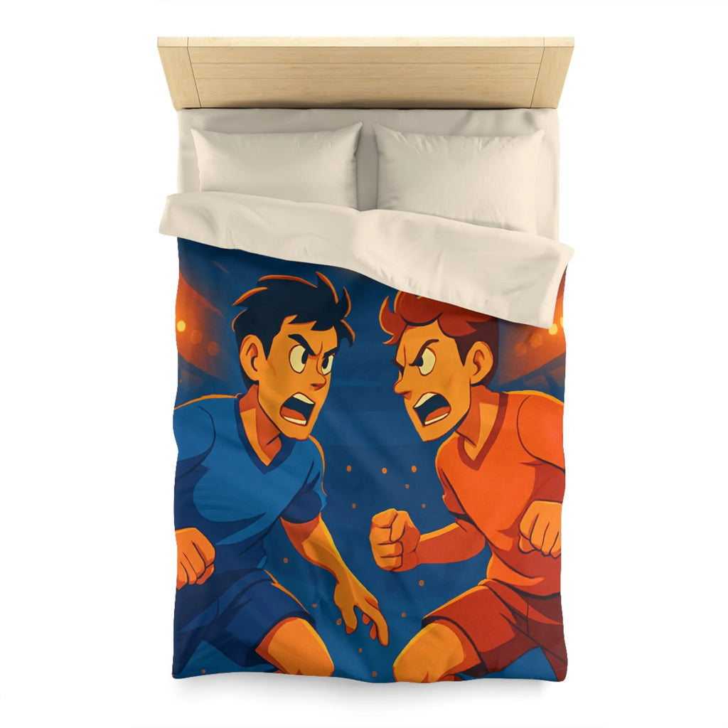 Housse de Couette Microfibre Art Graphique Contemporain Style Décoratif Chambre Tendance