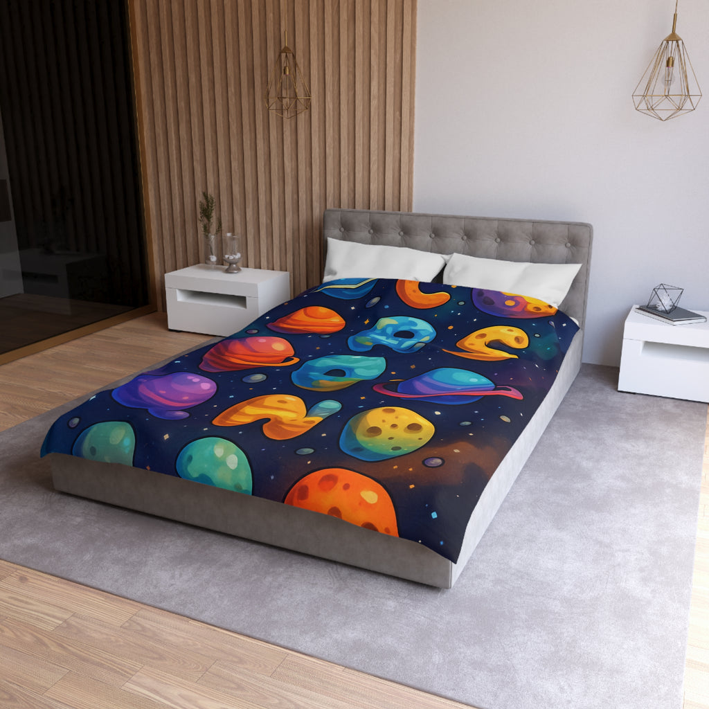 Housse de Couette Microfibre Design Artistique Moderne Décoration Chambre Confort Premium