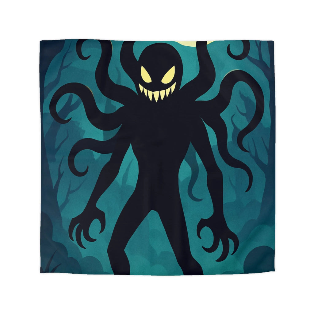 Housse de couette créature mystique sous lumière de lune dans forêt énigmatique sombre