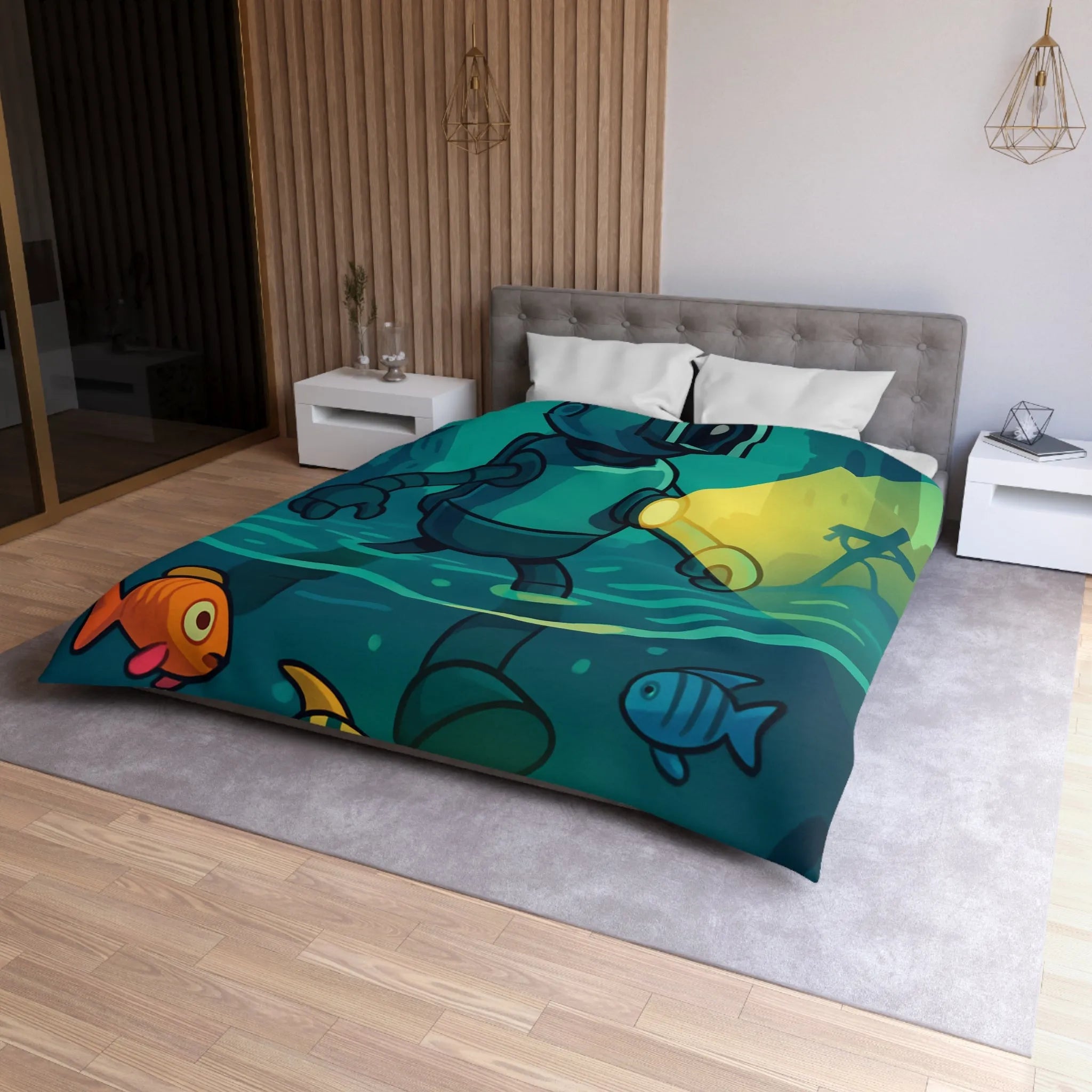 Explorez les Merveilles Sous-Marines avec un Robot Scaphandre et Poissons Colorés Magnifiques