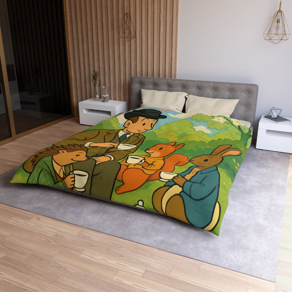 Housse de Couette Microfibre Design Artistique Moderne Décoration Chambre Confort Premium