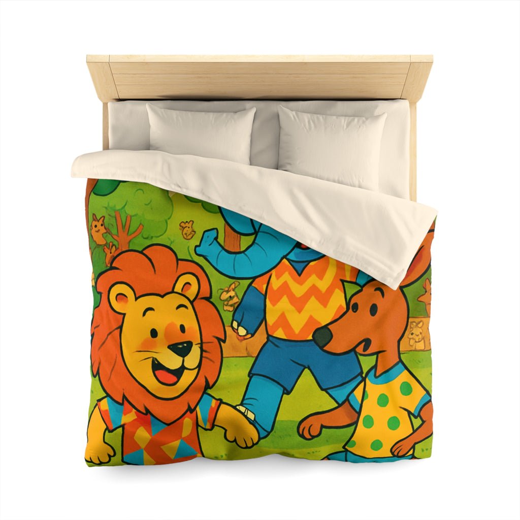 Housse de Couette Microfibre Motif Créatif Original Style Contemporain Chambre Élégante