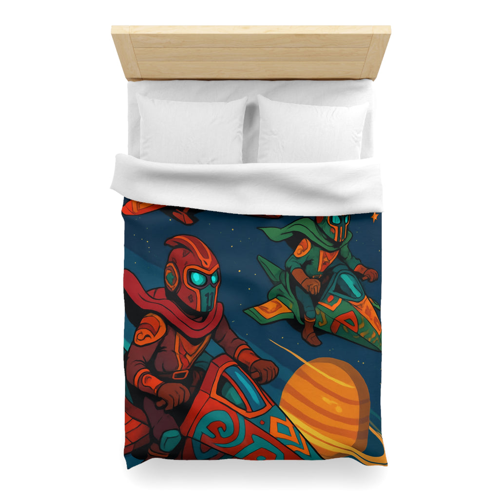 Housse de Couette Microfibre Motif Créatif Original Style Contemporain Chambre Élégante