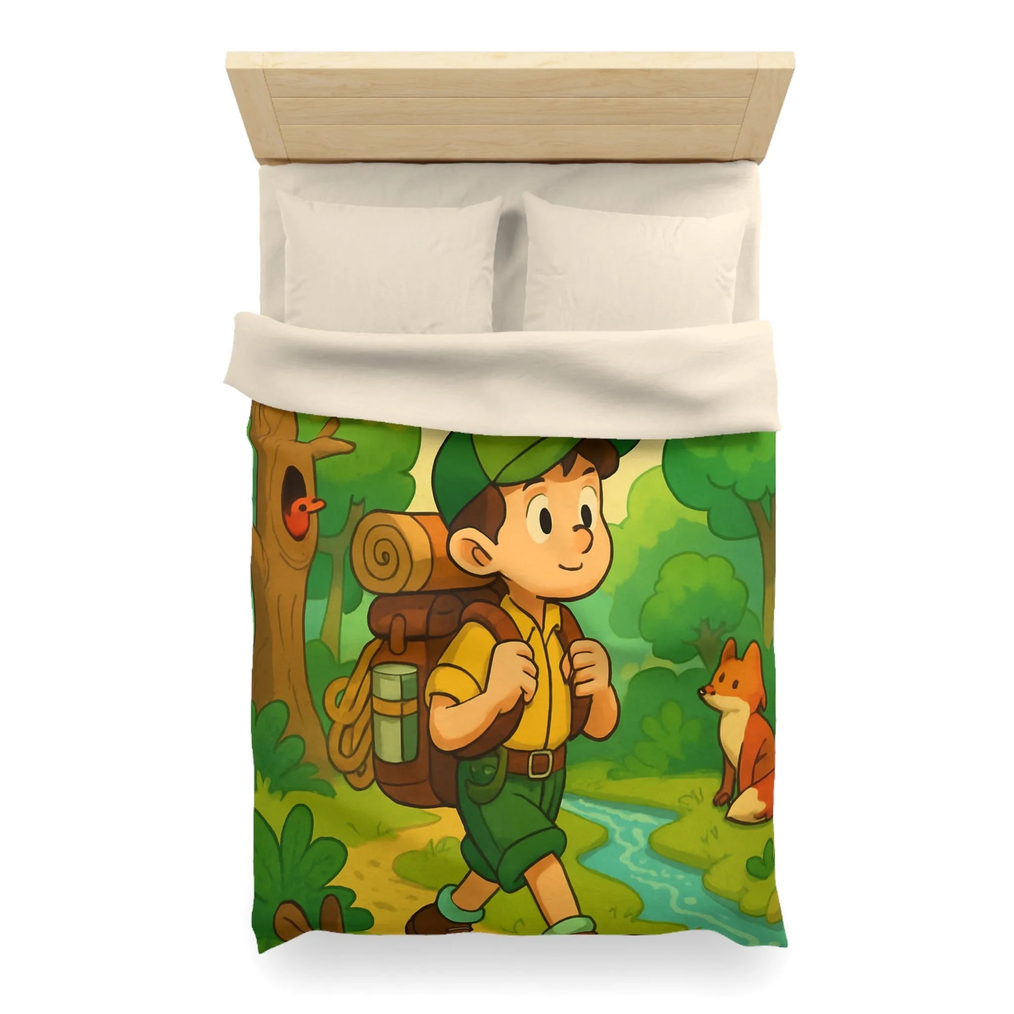 Housse de Couette Enfant Forêt Aventure Animaux Ciel Rêveur Exploration Nature