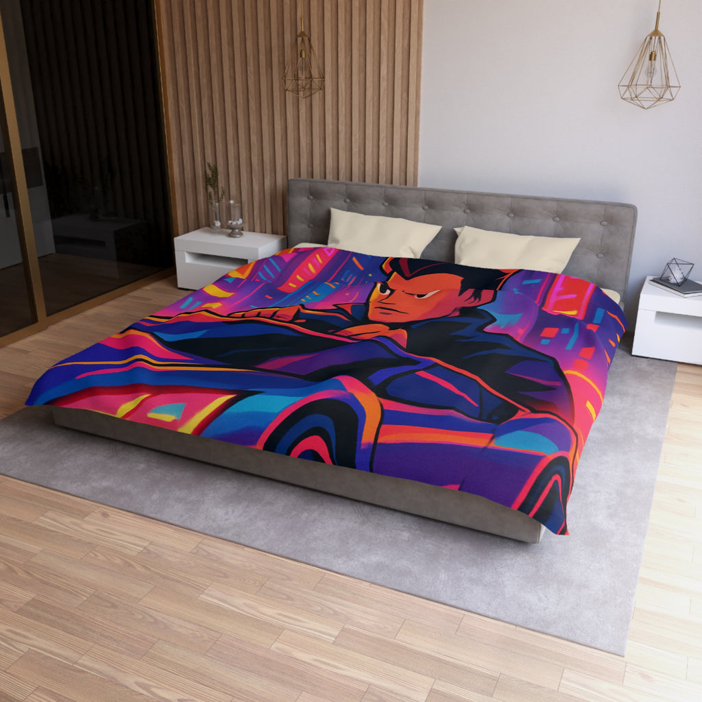 Housse de Couette Microfibre Design Artistique Moderne Décoration Chambre Confort Premium