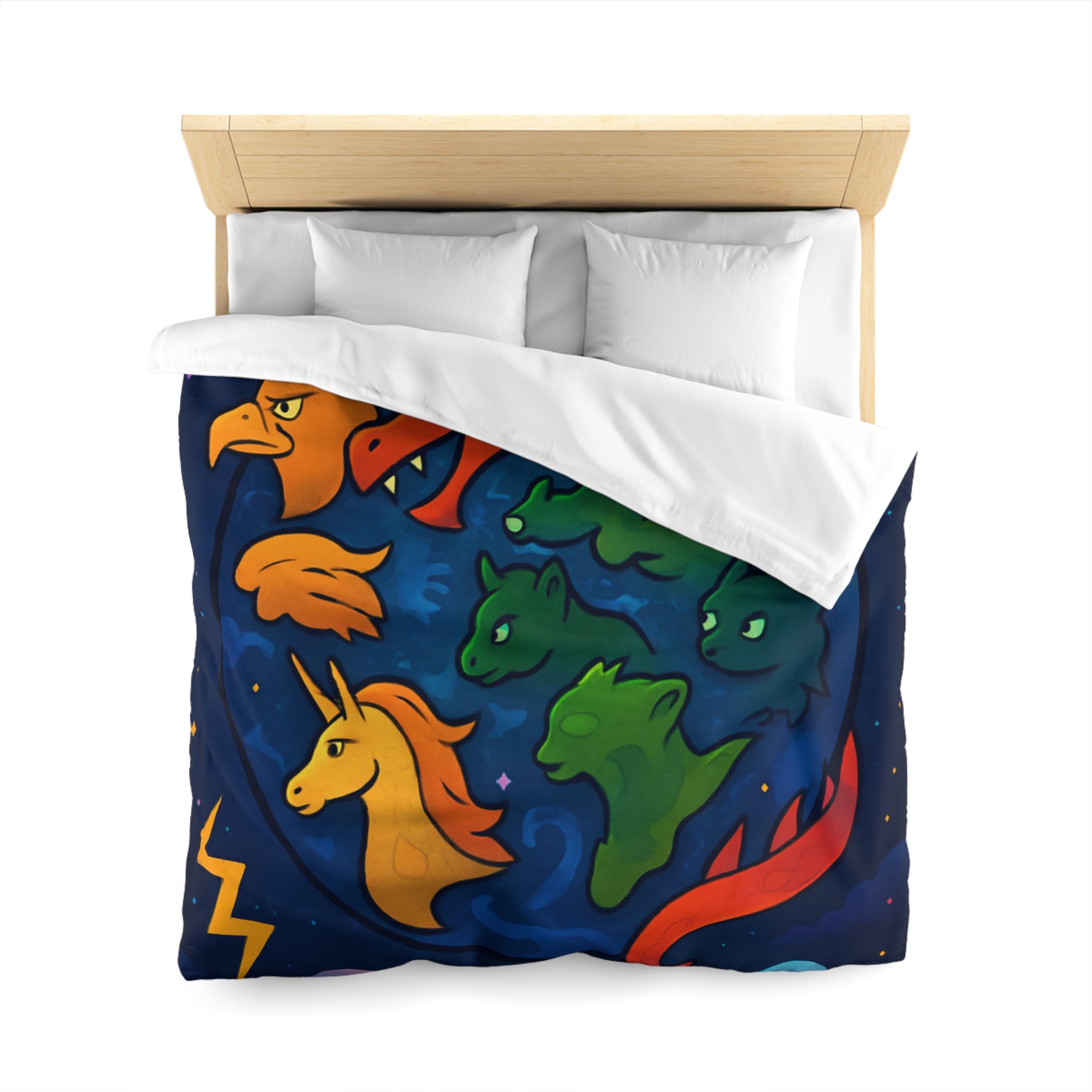 Housse de Couette Microfibre Illustration Unique Design Moderne Décoration Intérieure Raffinée